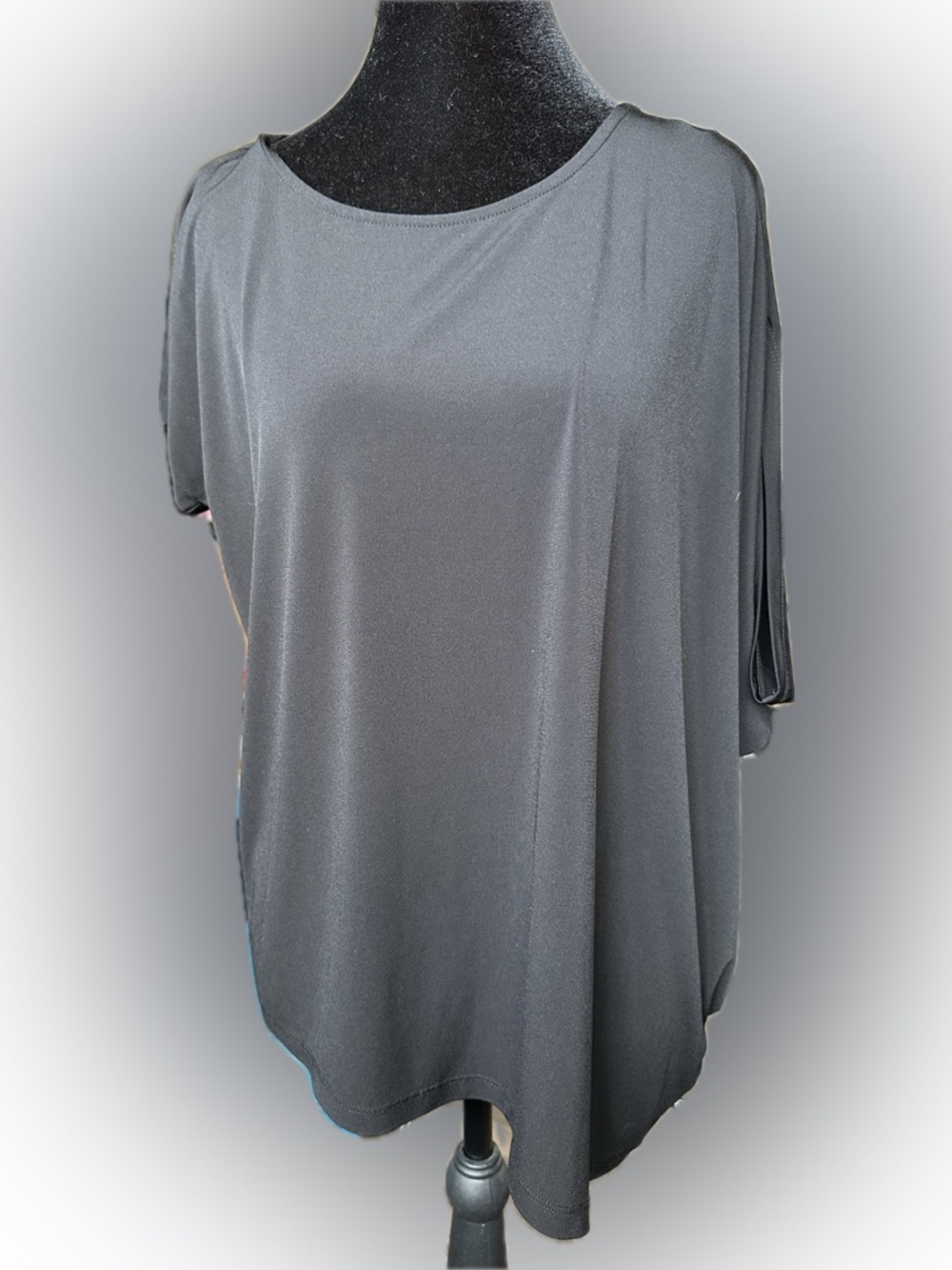 Michael Kors Black Short-Sleeve Crew Neck Top